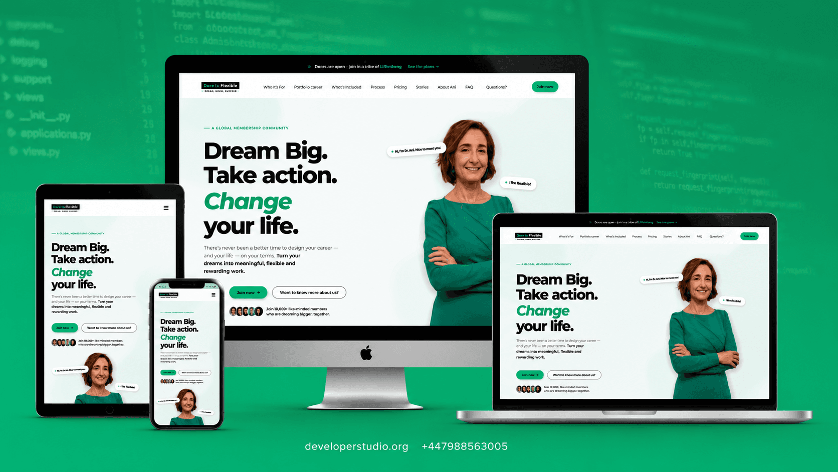 Ani Filipova website, designed and built by DeveloperStudio