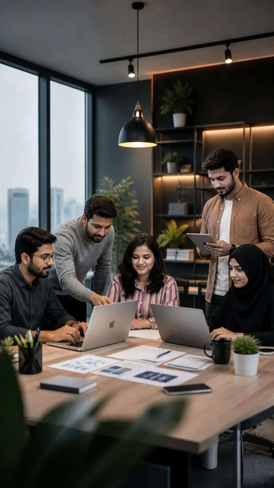 The Developer Studio team collaborating in the office
